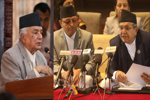 सदन खुलाउन साथ माग्दै राष्ट्रपतिसँग सभामुख र राष्ट्रिय सभाका अध्यक्षको भेट